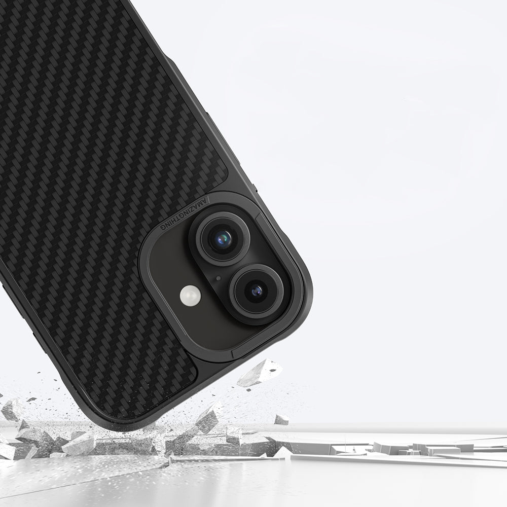 iPhone 16 Plus Kılıf M-safe Şarj Özellikli 1500D Aramid Fiber Amazingthing Titan Max Serisi Kapak