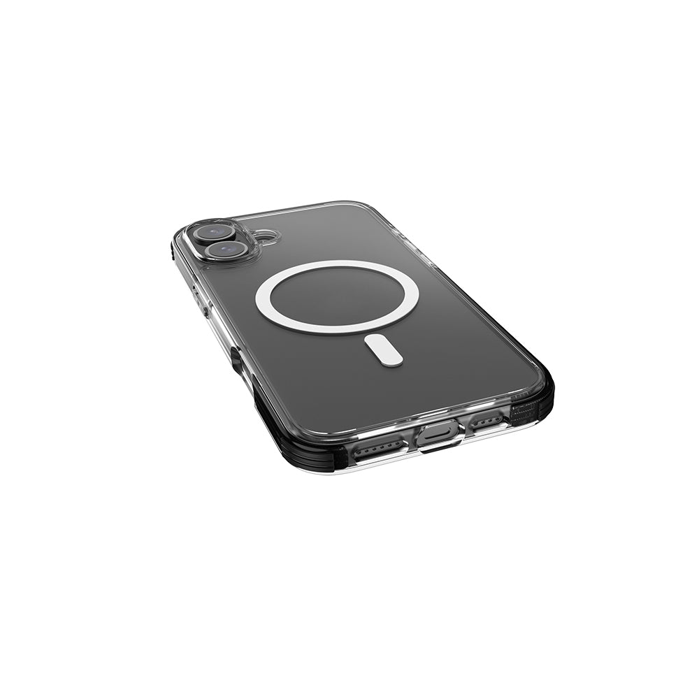 iPhone 16 Plus Kılıf M-safe Şarj Özellikli Airbag Tasarımlı Raptic Clear Serisi Şeffaf Kapak