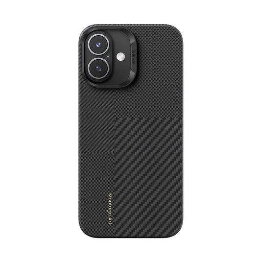 iPhone 16 Plus Kılıf M-safe Şarj Özellikli Karbon Fiber Benks Montage ArmorAir Kevlar Kapak