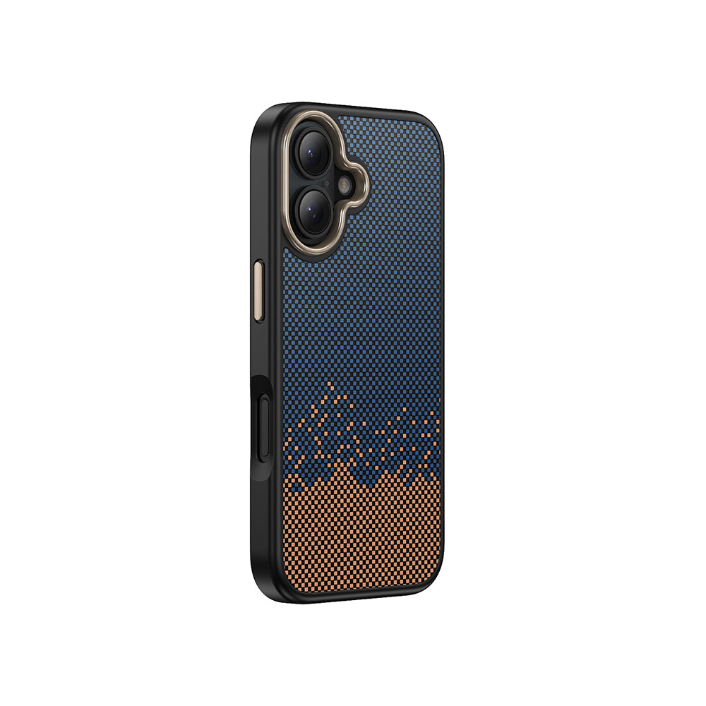 Apple iPhone 16 Plus Kılıf M-safe Şarj Özellikli Karbon Fiber Görünümlü Zore Antina Kapak