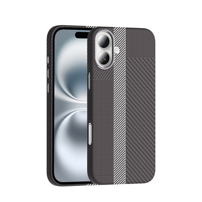 Apple iPhone 16 Plus Kılıf M-safe Şarj Özellikli Karbon Fiber Görünümlü Zore Gros Kapak