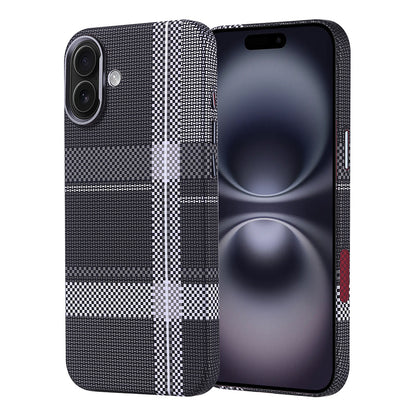 Apple iPhone 16 Plus Kılıf M-safe Şarj Özellikli Karbon Fiber Görünümlü Zore Nekst Kapak