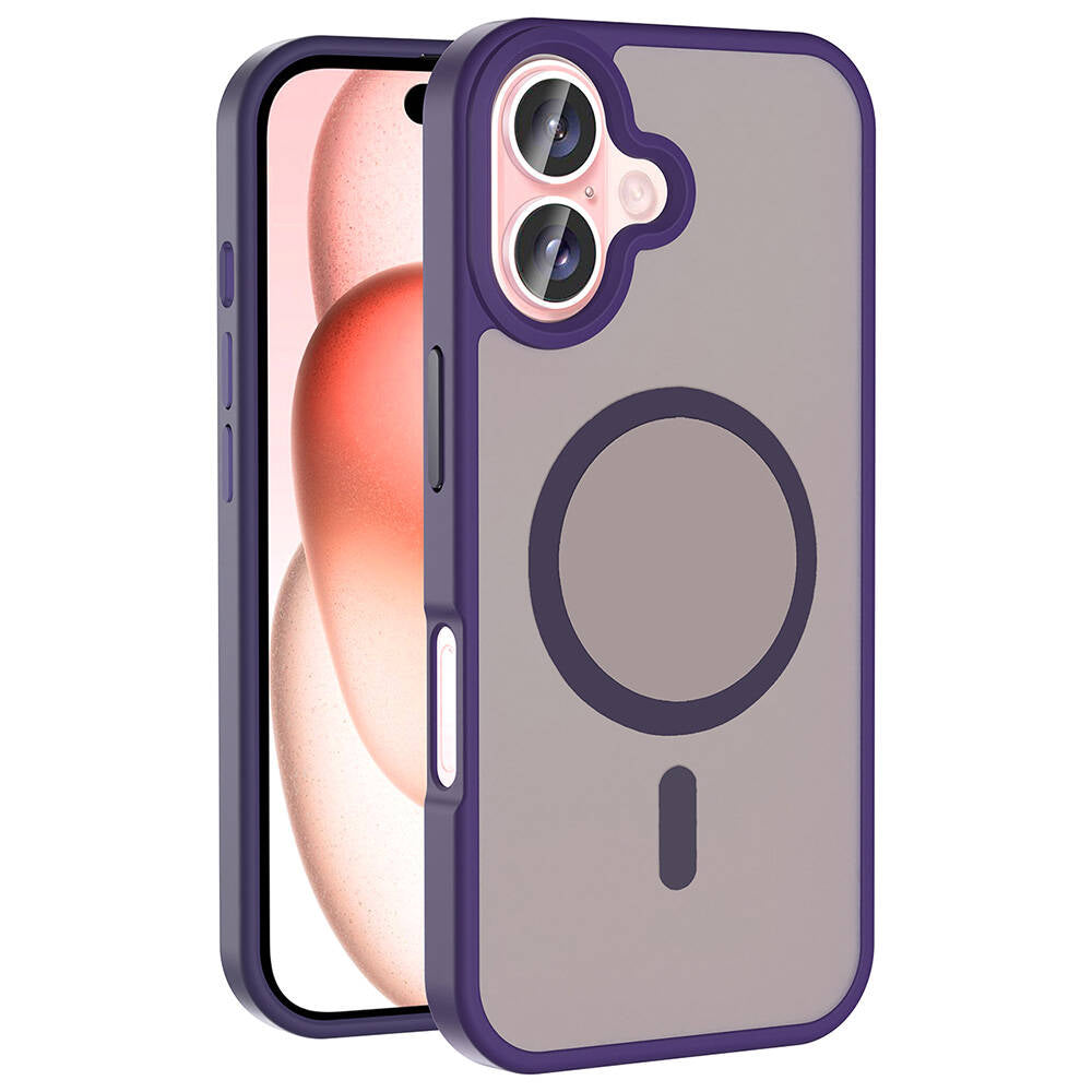Apple iPhone 16 Plus Kılıf M-safe Şarj Özellikli Mat Arka Yüzey Zore Sio Kapak