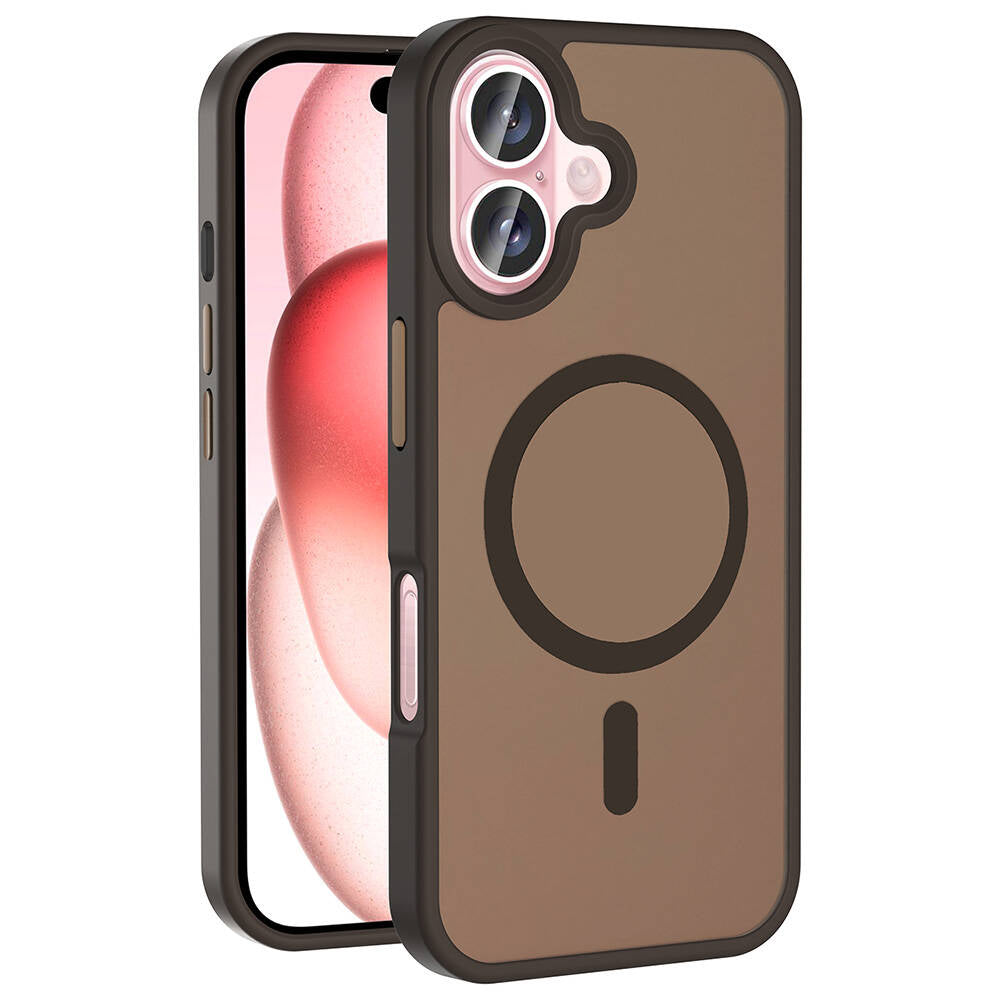 Apple iPhone 16 Plus Kılıf M-safe Şarj Özellikli Mat Arka Yüzey Zore Sio Kapak