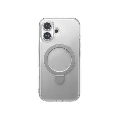 iPhone 16 Plus Kılıf M-safe Şarj Özellikli Raptic Air Stand Serisi Buzlu Transparan Tasarımlı Standlı Kapak
