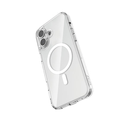 iPhone 16 Plus Kılıf M-safe Şarj Özellikli Raptic Crystal M-safe Serisi Şeffaf Kapak