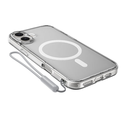 iPhone 16 Plus Kılıf M-safe Şarj Özellikli Raptic Crystal M-safe Serisi Şeffaf Kapak