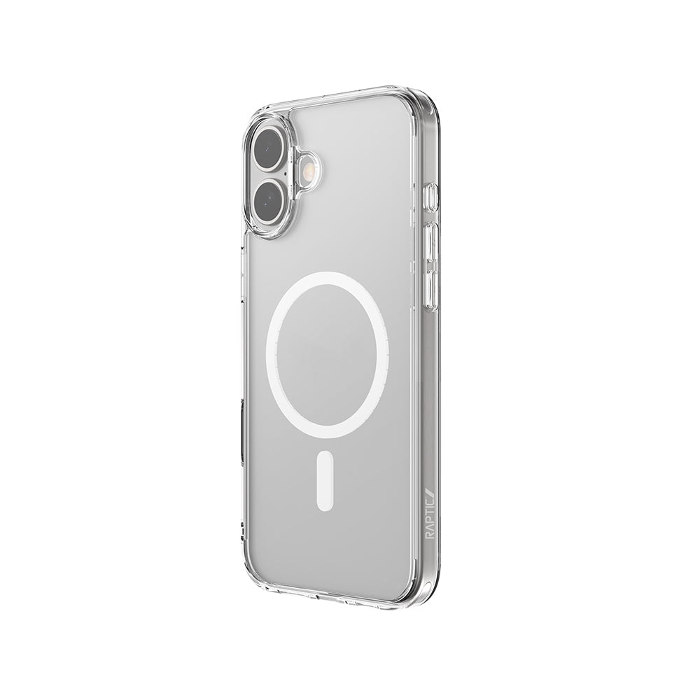 iPhone 16 Plus Kılıf M-safe Şarj Özellikli Raptic Crystal M-safe Serisi Şeffaf Kapak