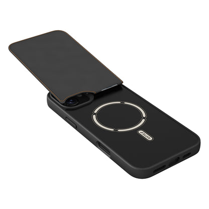 iPhone 16 Plus Kılıf M-safe Şarj Özellikli Raptic Slim Wallet Serisi Deri Görünümlü Kartlıklı Standlı Kapak