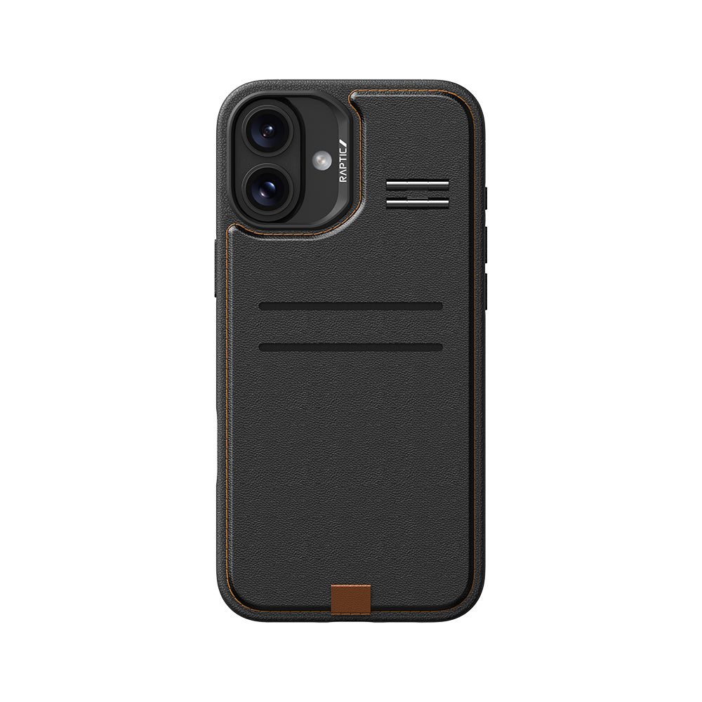 iPhone 16 Plus Kılıf M-safe Şarj Özellikli Raptic Slim Wallet Serisi Deri Görünümlü Kartlıklı Standlı Kapak