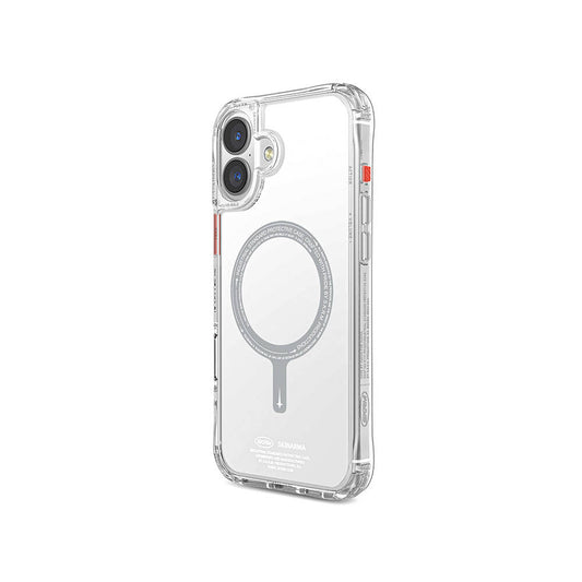 iPhone 16 Plus Kılıf M-safe Şarj Özellikli Şeffaf Airbag Tasarımlı Skinarma Saido Kapak