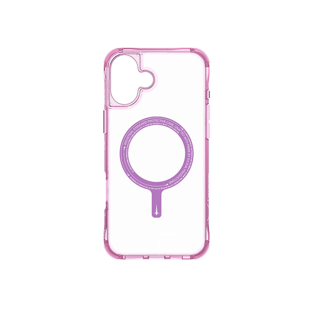 iPhone 16 Plus Kılıf M-safe Şarj Özellikli Şeffaf Airbag Tasarımlı Skinarma Saido Kapak