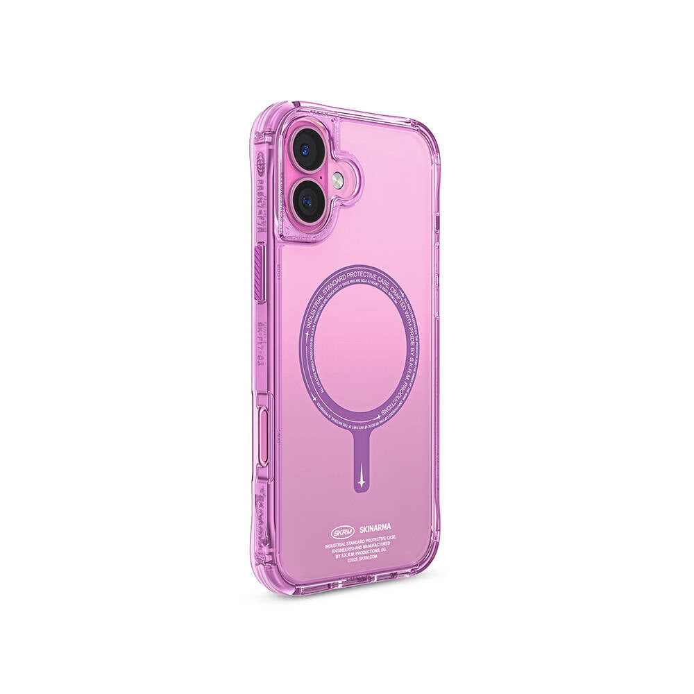 iPhone 16 Plus Kılıf M-safe Şarj Özellikli Şeffaf Airbag Tasarımlı Skinarma Saido Kapak
