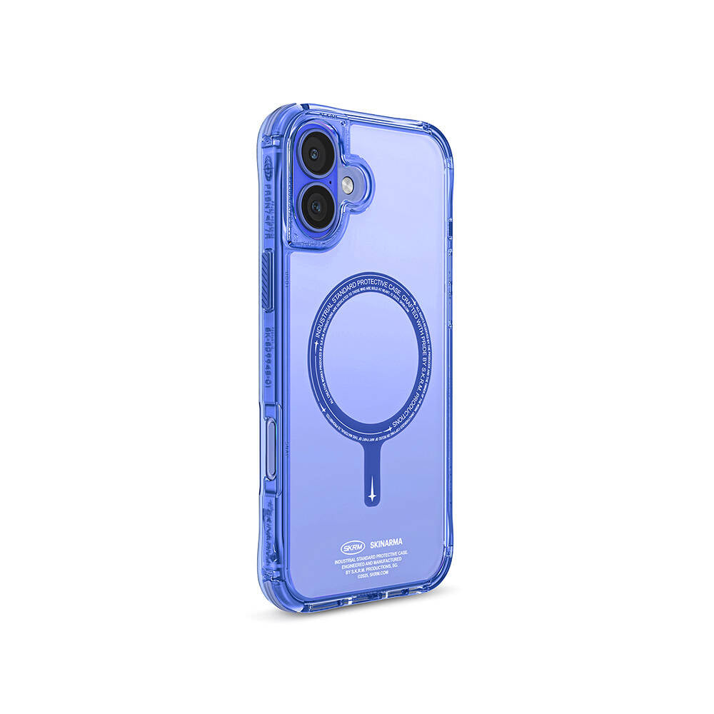 iPhone 16 Plus Kılıf M-safe Şarj Özellikli Şeffaf Airbag Tasarımlı Skinarma Saido Kapak