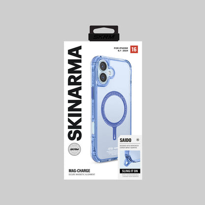iPhone 16 Plus Kılıf M-safe Şarj Özellikli Şeffaf Airbag Tasarımlı Skinarma Saido Kapak