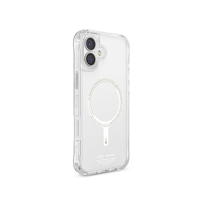 iPhone 16 Plus Kılıf M-safe Şarj Özellikli Şeffaf Airbag Tasarımlı Skinarma Saido Nightglow Kapak