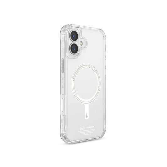 iPhone 16 Plus Kılıf M-safe Şarj Özellikli Şeffaf Airbag Tasarımlı Skinarma Saido Nightglow Kapak