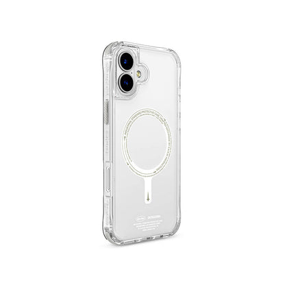 iPhone 16 Plus Kılıf M-safe Şarj Özellikli Şeffaf Airbag Tasarımlı Skinarma Saido Nightglow Kapak