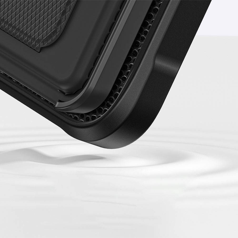iPhone 16 Plus Kılıf M-safe Şarj Özellikli Standlı Kartlıklı Set Amazinghing Glamour Luxe Serisi Kapak