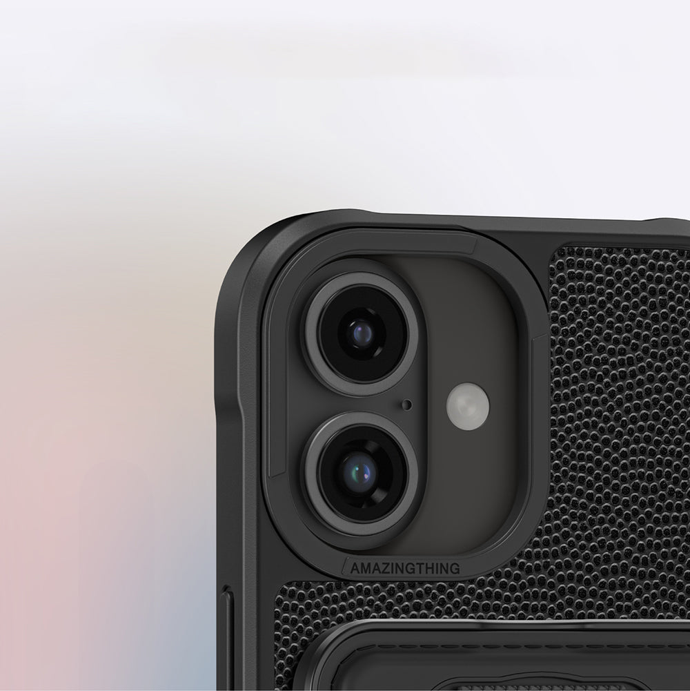 iPhone 16 Plus Kılıf M-safe Şarj Özellikli Standlı Kartlıklı Set Amazinghing Glamour Luxe Serisi Kapak