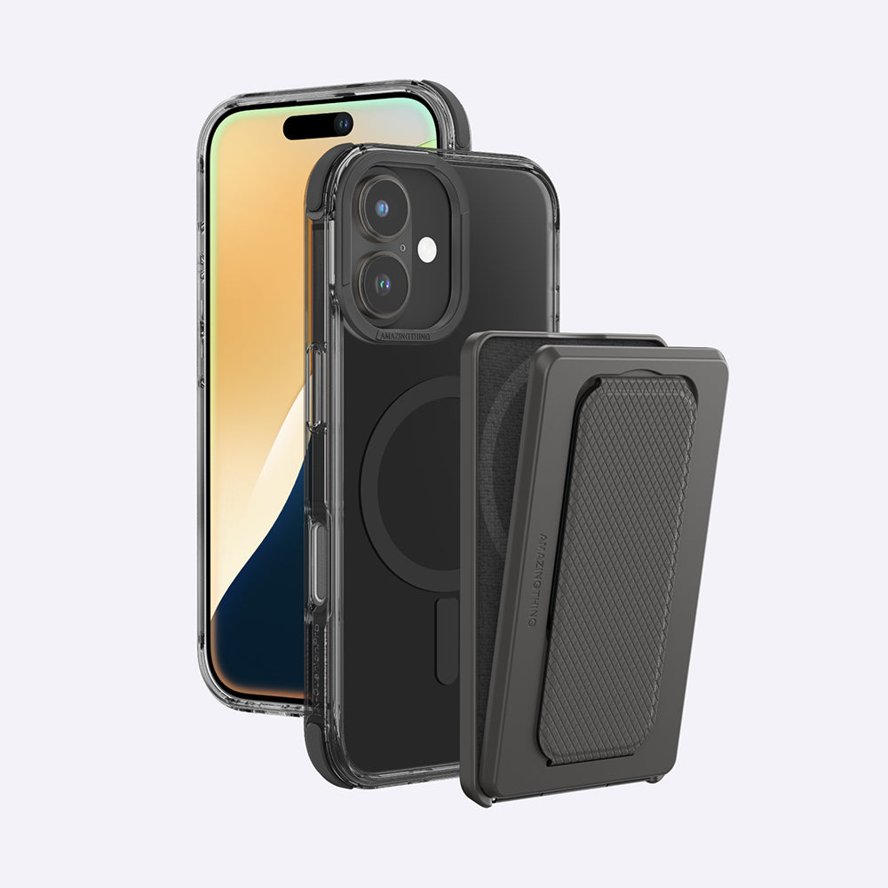 iPhone 16 Plus Kılıf M-safe Şarj Özellikli Standlı Set Amazingthing Omni Adventure Serisi Kapak