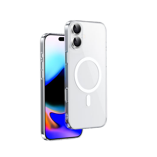 iPhone 16 Plus Kılıf M-safe Şarj Özellikli Wiwu YXK-207 Invisible Pro Sert PC Kapak