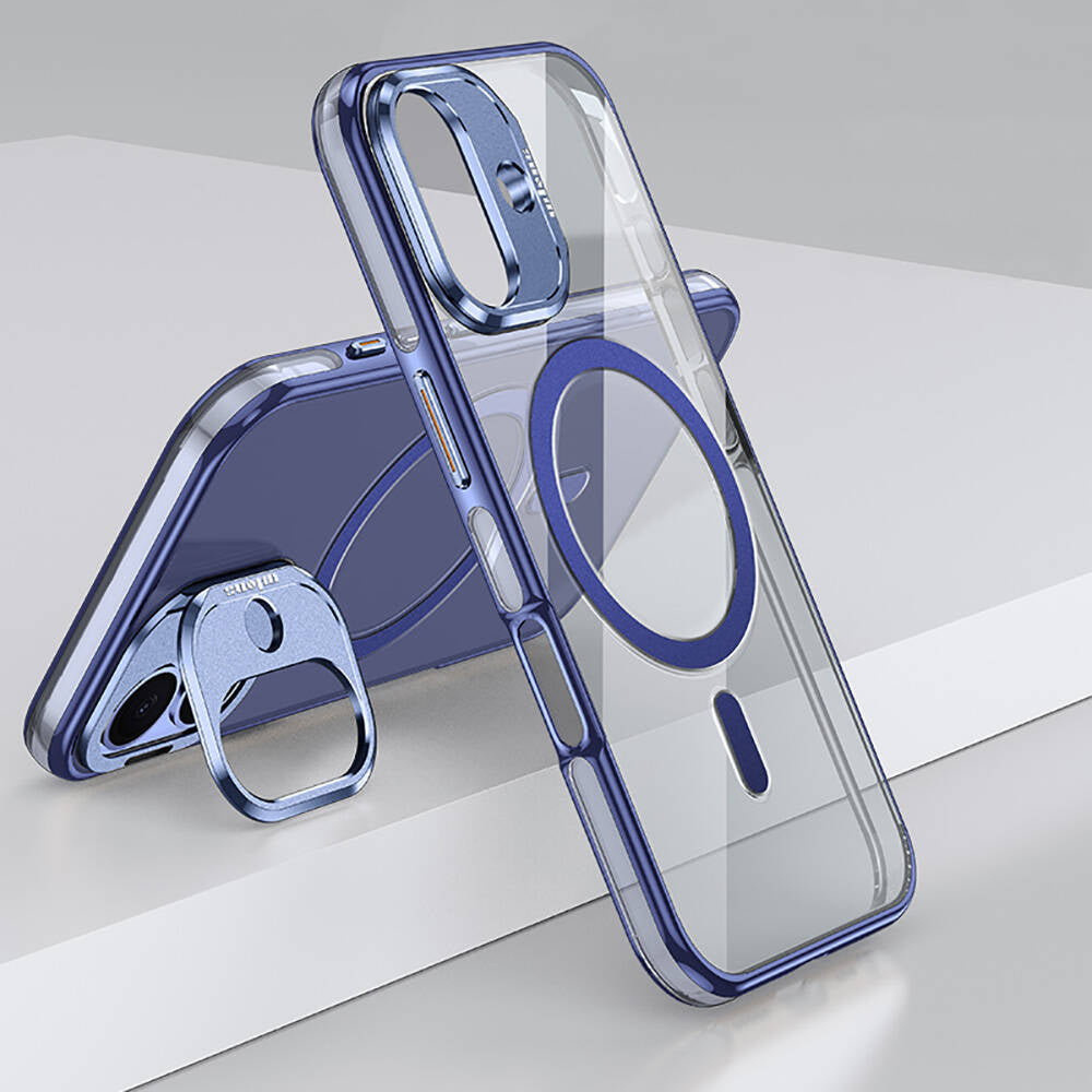 iPhone 16 Plus Kılıf M-safe Şarj Özellikli Wlons Standlı Efsane Kapak