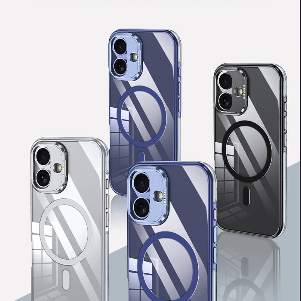 iPhone 16 Plus Kılıf M-safe Şarj Özellikli Wlons Standlı Efsane Kapak
