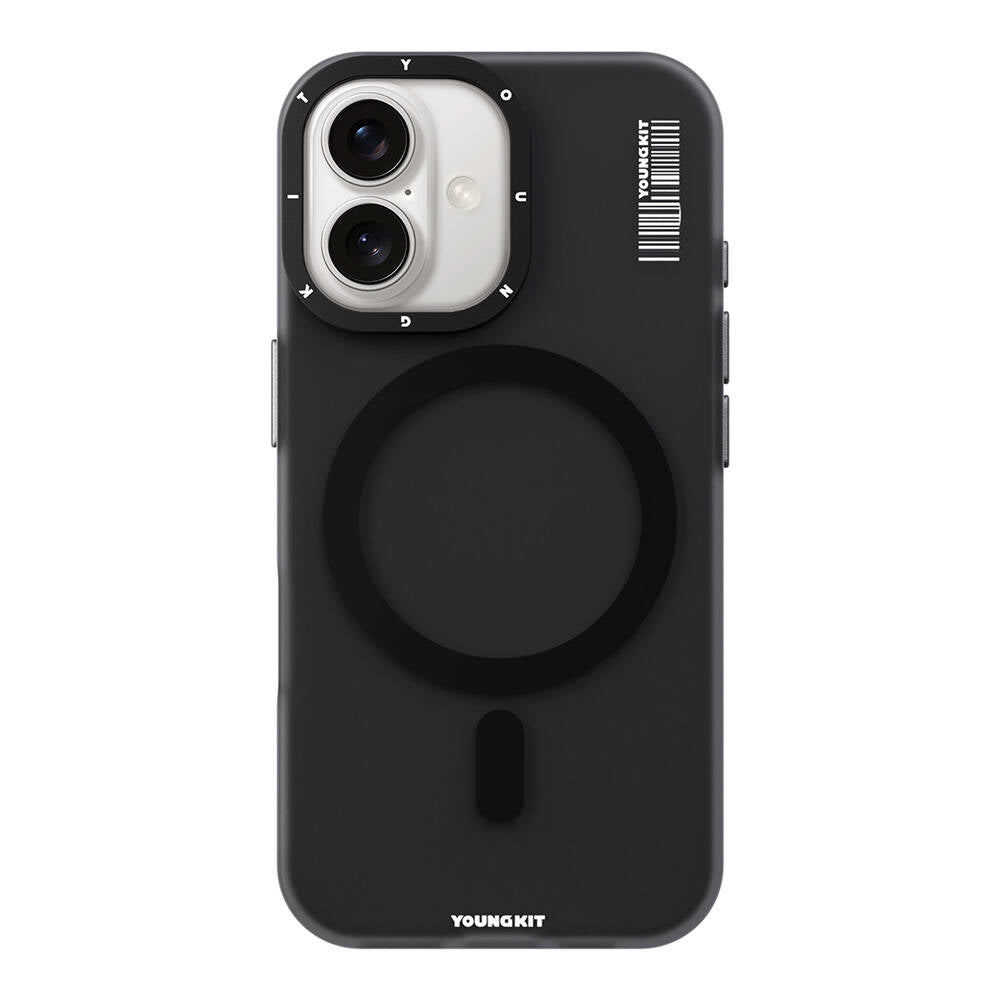 iPhone 16 Plus Kılıf M-safe Şarj Özellikli Youngkit Hidden Sand Serisi Kapak
