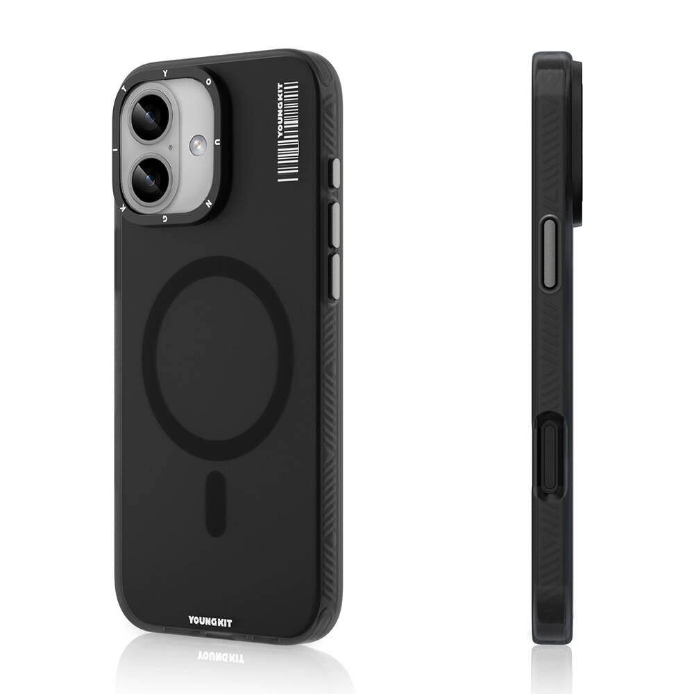 iPhone 16 Plus Kılıf M-safe Şarj Özellikli Youngkit Hidden Sand Serisi Kapak
