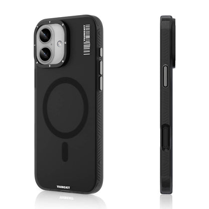 iPhone 16 Plus Kılıf M-safe Şarj Özellikli Youngkit Hidden Sand Serisi Kapak
