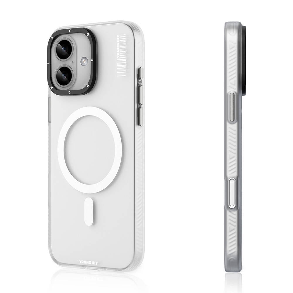 iPhone 16 Plus Kılıf M-safe Şarj Özellikli Youngkit Hidden Sand Serisi Kapak