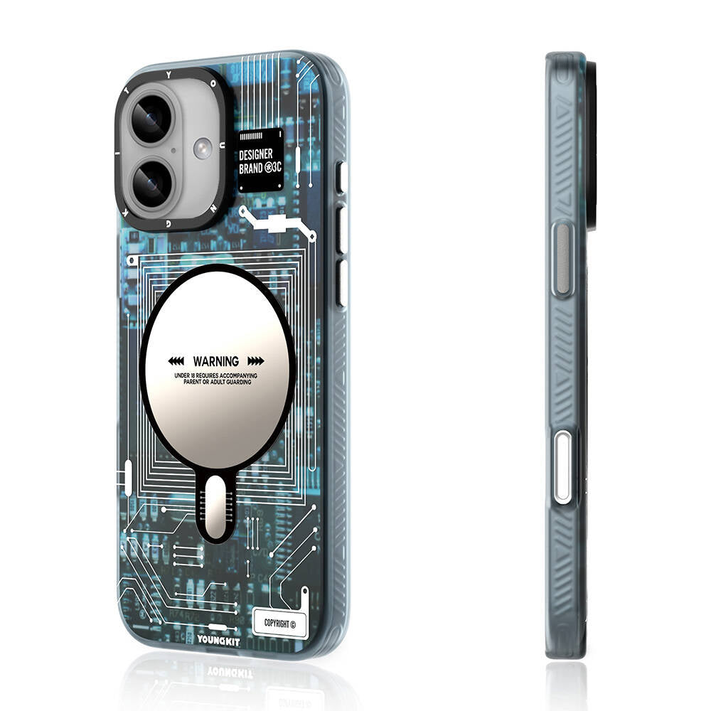 iPhone 16 Plus Kılıf M-safe Şarj Özellikli Youngkit Technology Serisi Kapak