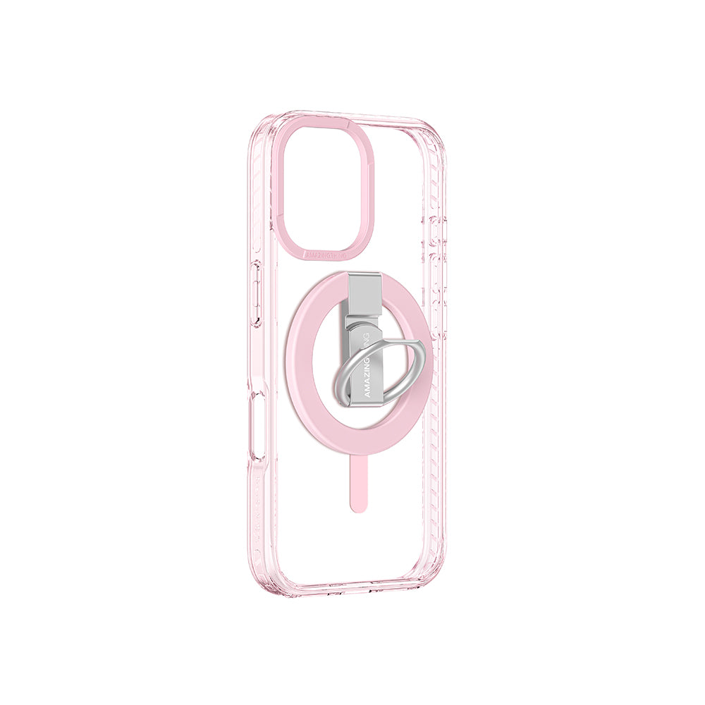 iPhone 16 Plus Kılıf M-safe Şarj Özellikli Yüzük Standlı Amazingthing Titan Pro Serisi Kapak