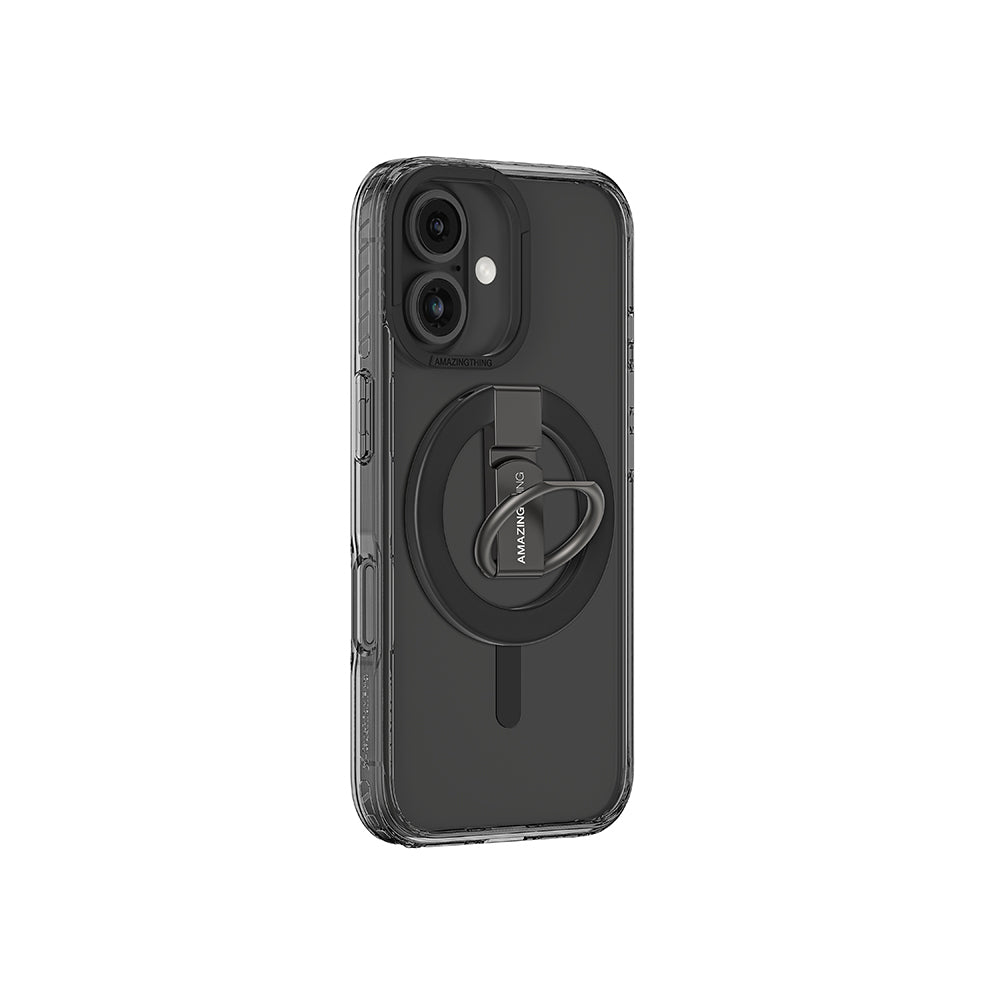 iPhone 16 Plus Kılıf M-safe Şarj Özellikli Yüzük Standlı Amazingthing Titan Pro Serisi Kapak