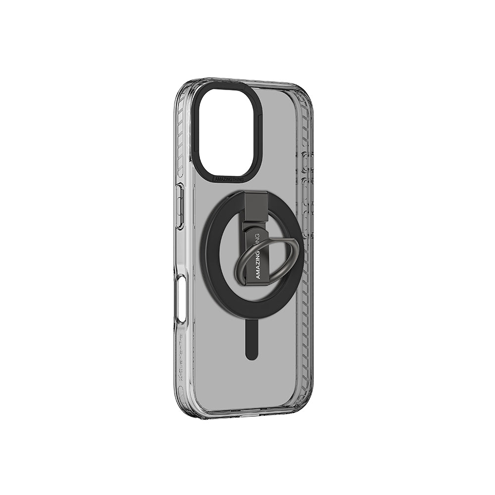 iPhone 16 Plus Kılıf M-safe Şarj Özellikli Yüzük Standlı Amazingthing Titan Pro Serisi Kapak