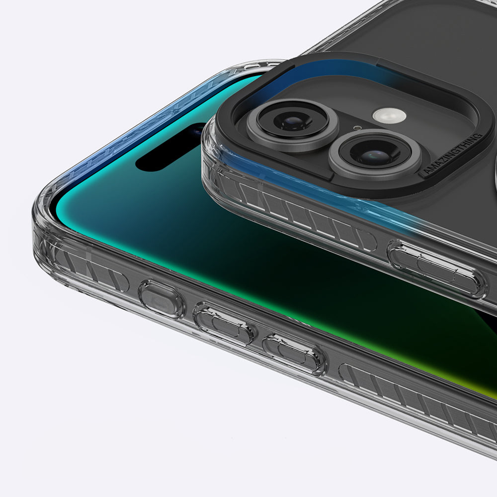iPhone 16 Plus Kılıf M-safe Şarj Özellikli Yüzük Standlı Amazingthing Titan Pro Serisi Kapak