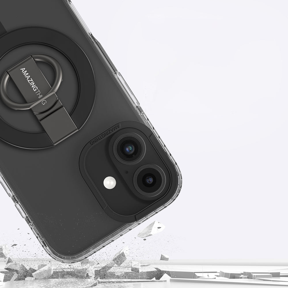 iPhone 16 Plus Kılıf M-safe Şarj Özellikli Yüzük Standlı Amazingthing Titan Pro Serisi Kapak