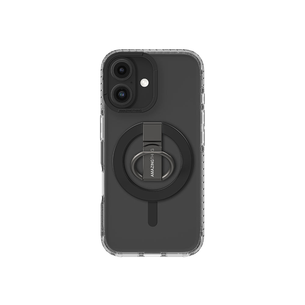 iPhone 16 Plus Kılıf M-safe Şarj Özellikli Yüzük Standlı Amazingthing Titan Pro Serisi Kapak