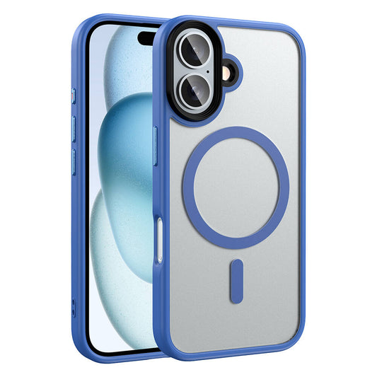 Apple iPhone 16 Plus Kılıf Mat Arka Yüzey Wireless Şarj Özellikli Zore Flet M-safe Kapak