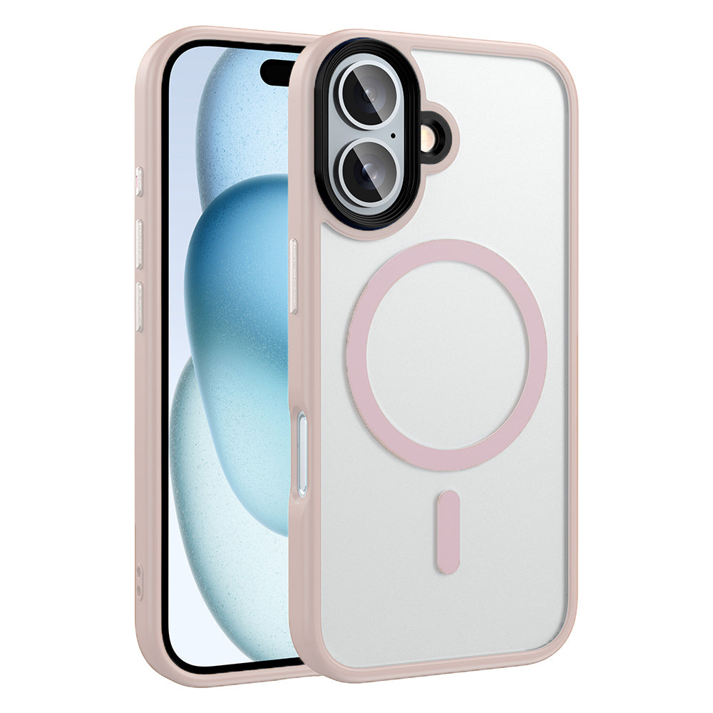 Apple iPhone 16 Plus Kılıf Mat Arka Yüzey Wireless Şarj Özellikli Zore Flet M-safe Kapak