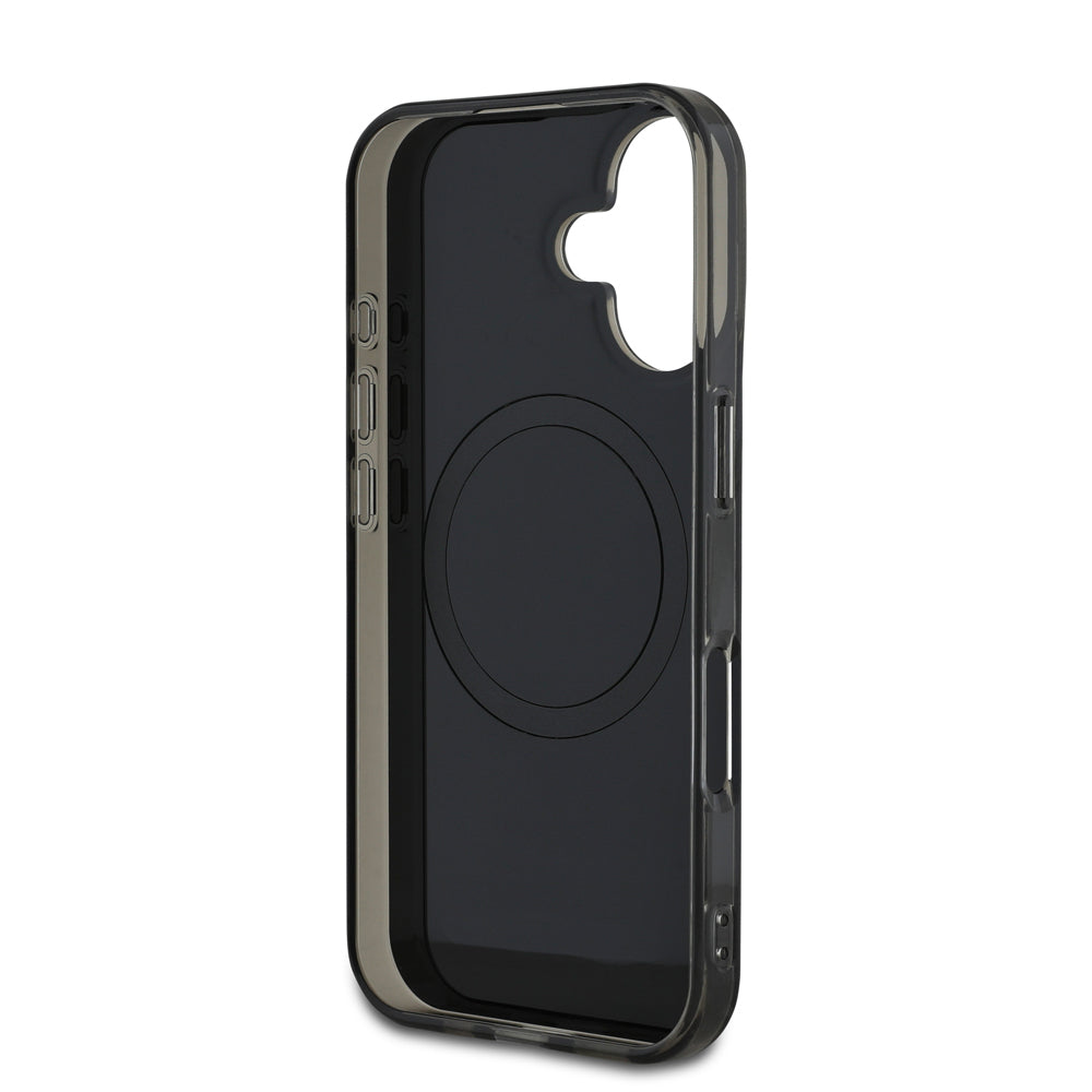 iPhone 16 Plus Kılıf Mercedes Benz Orjinal Lisanslı M-safe Şarj Özellikli Çift Katmanlı Paralel Çizgi Desenli Kapak