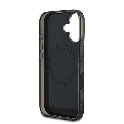 iPhone 16 Plus Kılıf Mercedes Benz Orjinal Lisanslı M-safe Şarj Özellikli Çift Katmanlı Paralel Çizgi Desenli Kapak