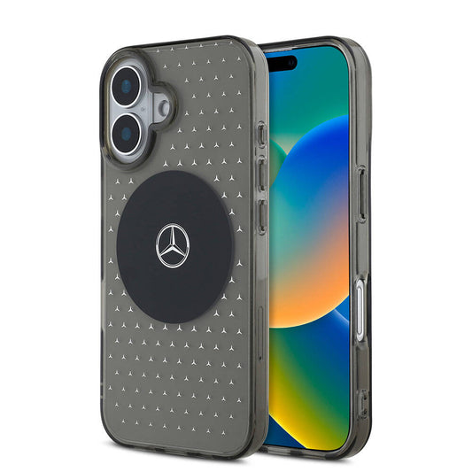iPhone 16 Plus Kılıf Mercedes Benz Orjinal Lisanslı M-safe Şarj Özellikli Yıldız Desenli Transparan Kapak
