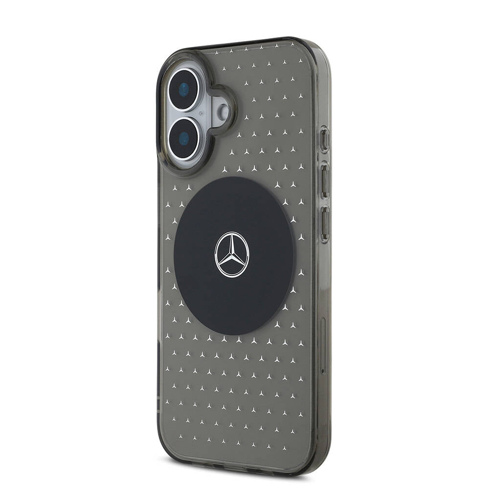 iPhone 16 Plus Kılıf Mercedes Benz Orjinal Lisanslı M-safe Şarj Özellikli Yıldız Desenli Transparan Kapak
