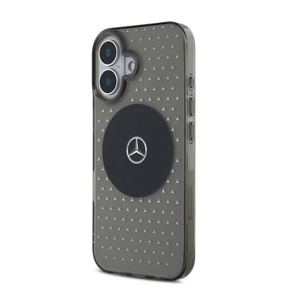 iPhone 16 Plus Kılıf Mercedes Benz Orjinal Lisanslı M-safe Şarj Özellikli Yıldız Desenli Transparan Kapak