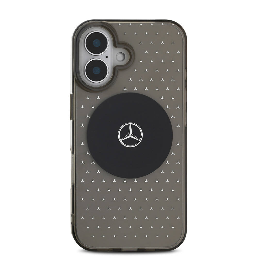 iPhone 16 Plus Kılıf Mercedes Benz Orjinal Lisanslı M-safe Şarj Özellikli Yıldız Desenli Transparan Kapak
