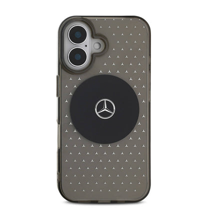 iPhone 16 Plus Kılıf Mercedes Benz Orjinal Lisanslı M-safe Şarj Özellikli Yıldız Desenli Transparan Kapak