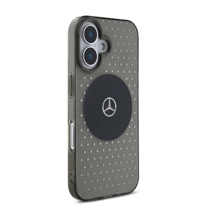 iPhone 16 Plus Kılıf Mercedes Benz Orjinal Lisanslı M-safe Şarj Özellikli Yıldız Desenli Transparan Kapak