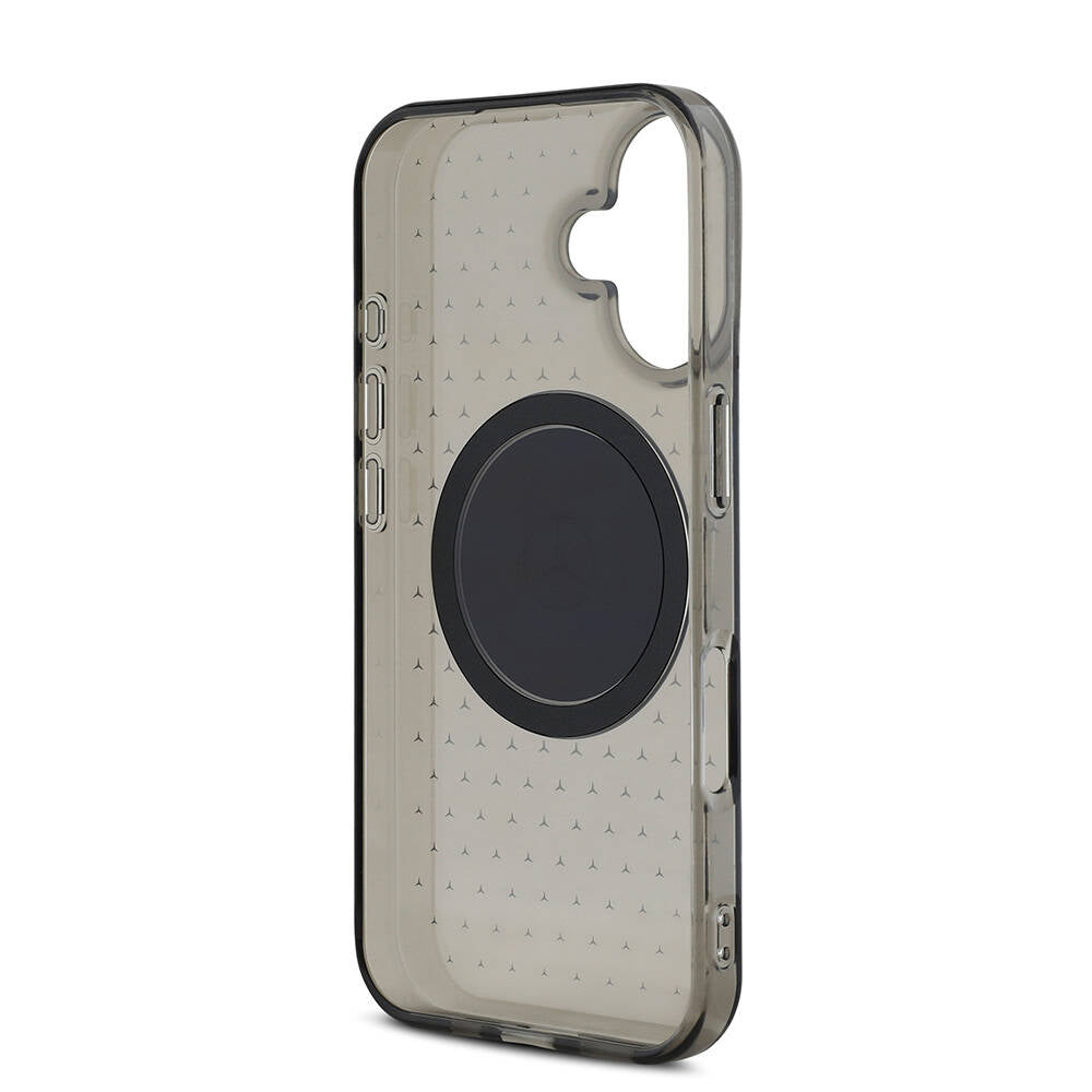 iPhone 16 Plus Kılıf Mercedes Benz Orjinal Lisanslı M-safe Şarj Özellikli Yıldız Desenli Transparan Kapak